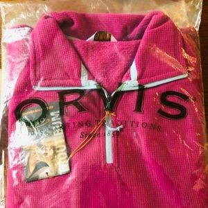 Brand New Orvis Pink Quarter Zip